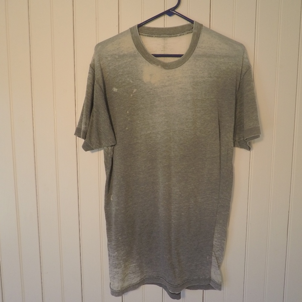 Made in USA 2008 American Apparel T shirt Men's Large 50/25/25 Track Shirt